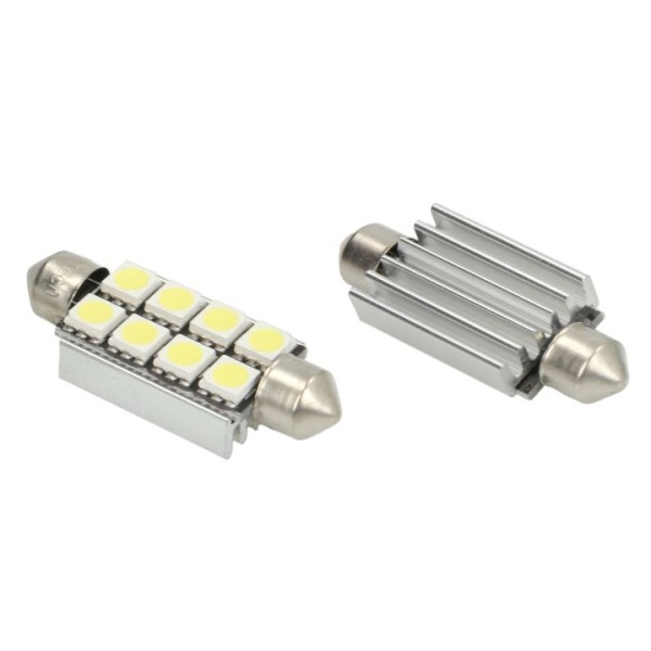 Set 2 Buc Bec Led M-Tech C5W 12V SV8,5-8 Alb LB327W